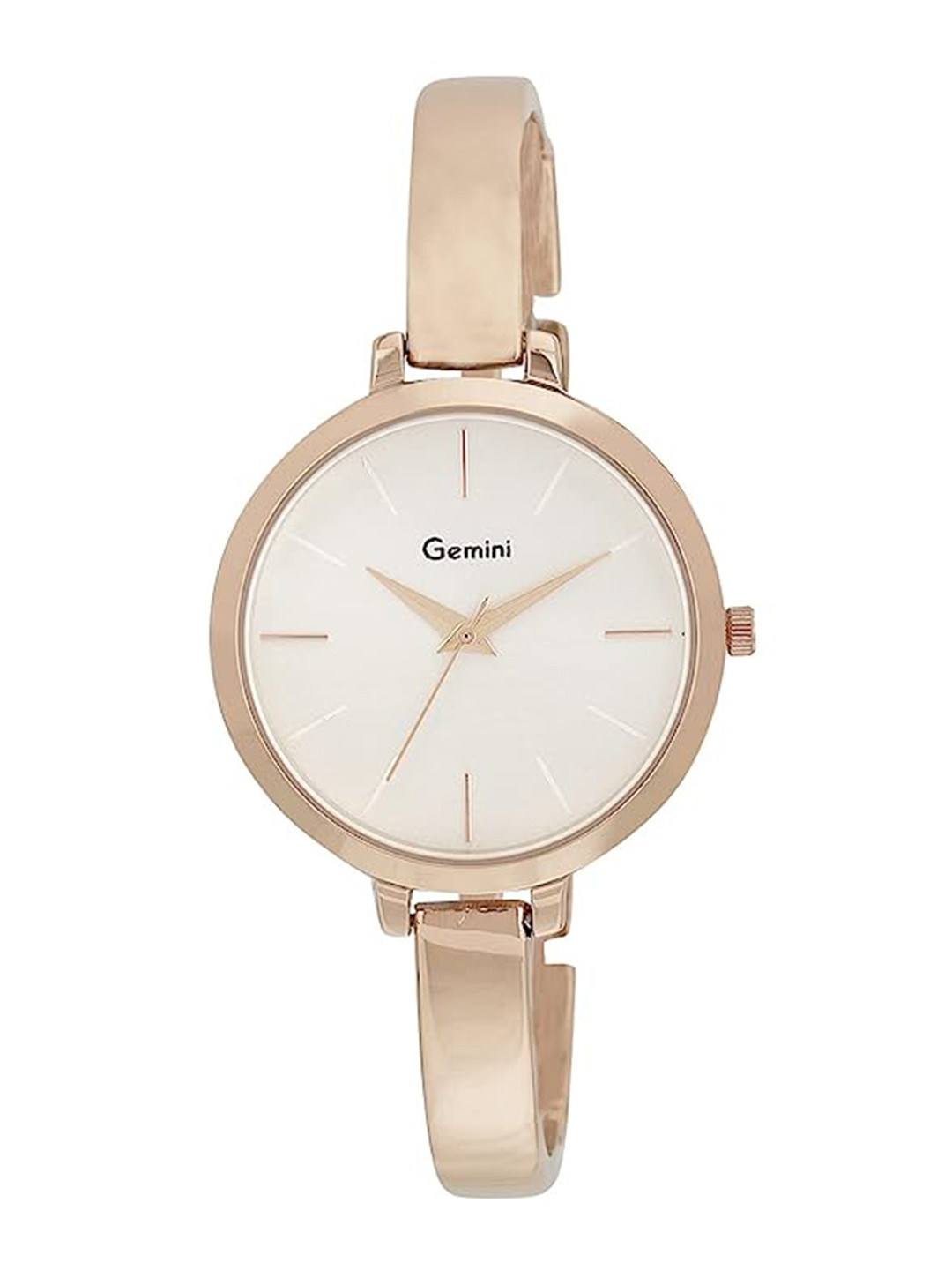 GEMINI Embellished Dial & Stainless Steel Bracelet Style Analogue Watch BNS 13515YQM02