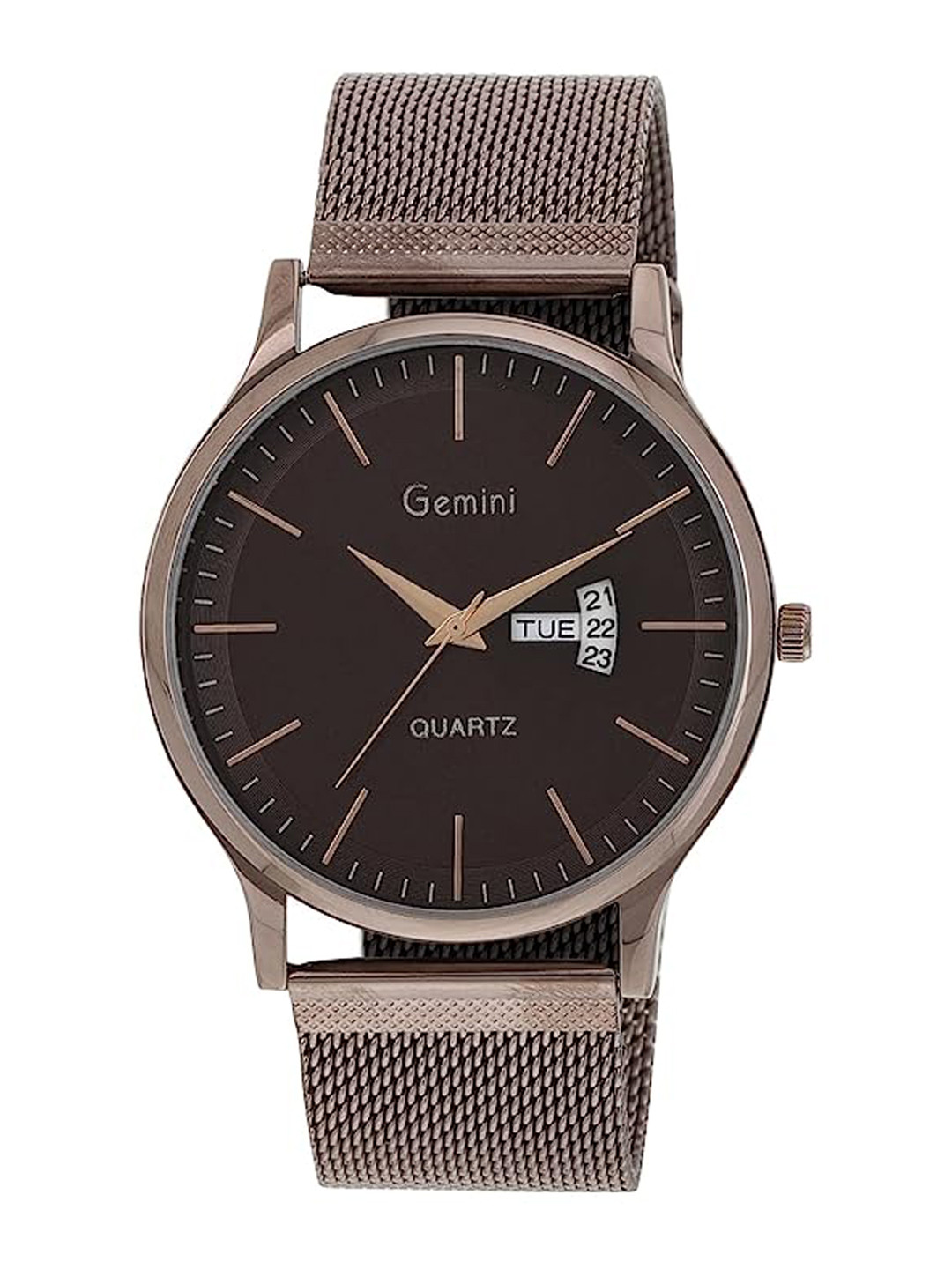 GEMINI Men Dial & Stainless Steel Bracelet Style Straps Analogue Watch BNS 1050QM01