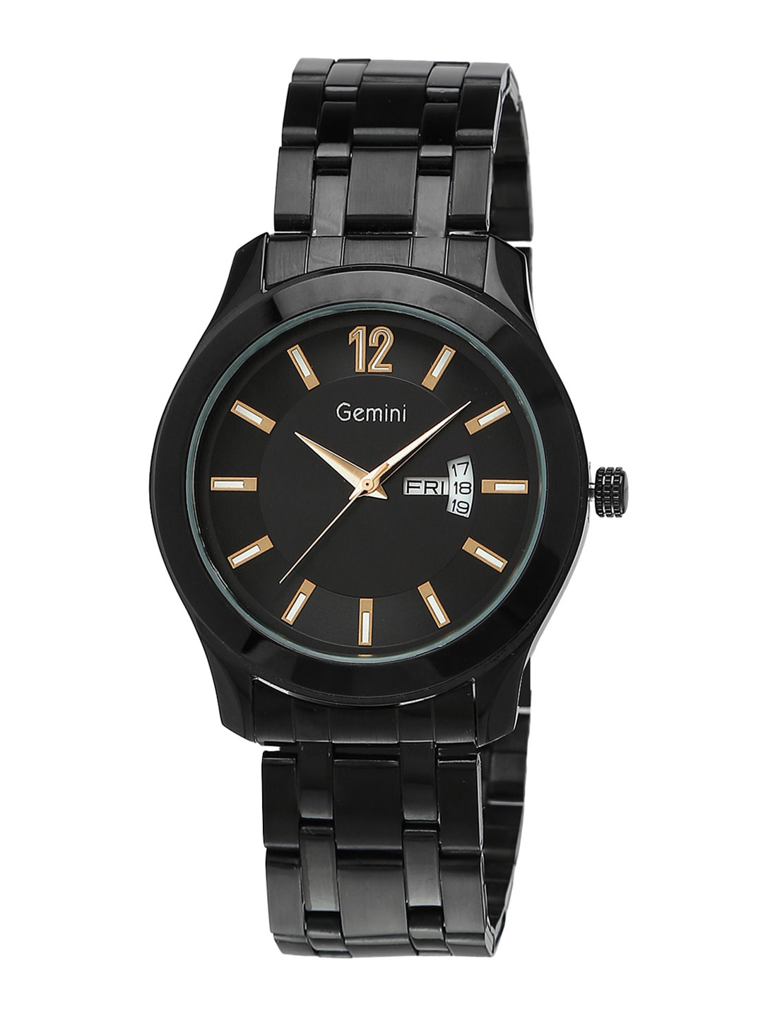 GEMINI Men Stainless Steel Bracelet Style Straps Analogue Watch BNS 1627NM01