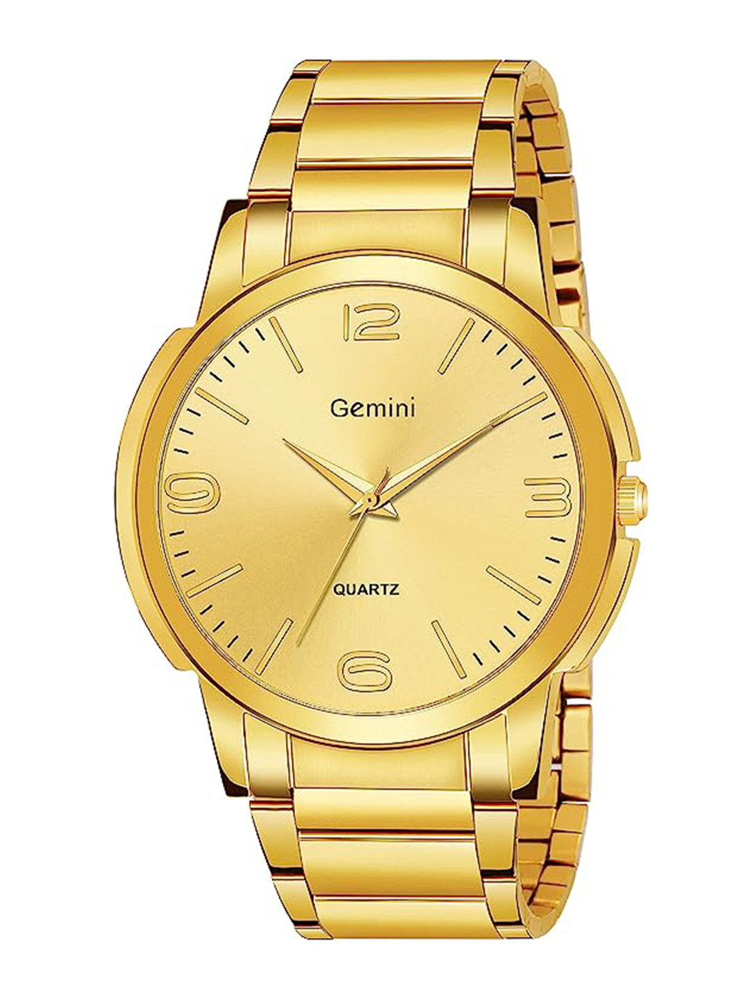 GEMINI Men Round Dial & Stainless Steel Bracelet Style Straps Analogue Watch JMD 2257