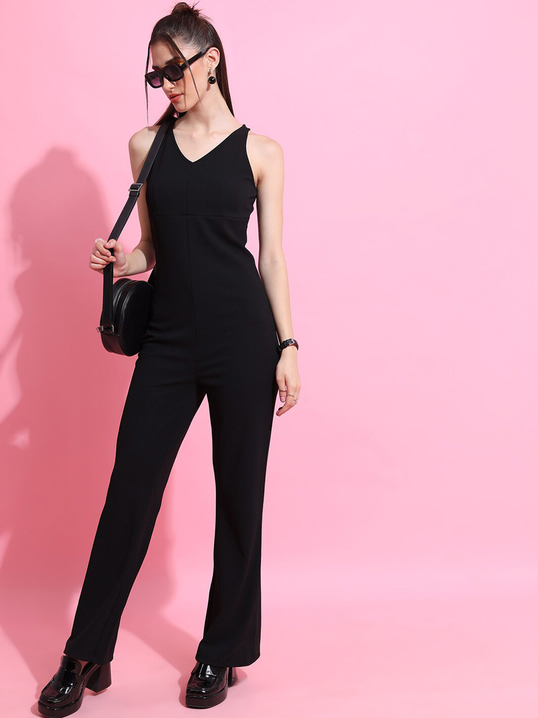 Tokyo Talkies Black Halterneck Basic Jumpsuit