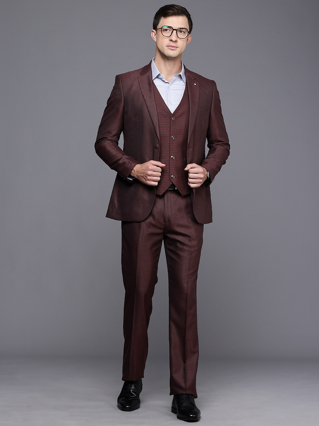 Raymond Self Designed Contemporary Fit Notched Lapel Collar 3 Piece Party Suit