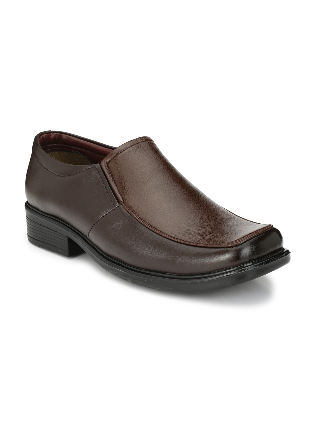 Buy Azzaro Black Men Brown Solid Synthetic Leather Loafers
