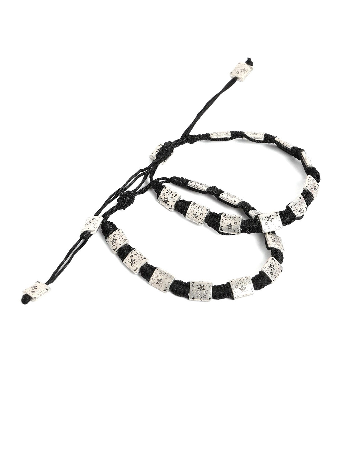 EL REGALO Set Of 2 Abstract Charm Thread Anklet