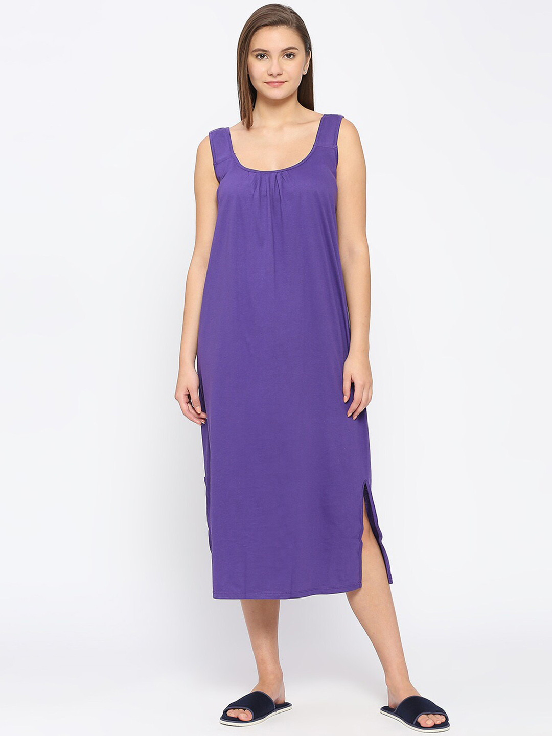 RedRose Round Neck Cotton Nighty Full Slip