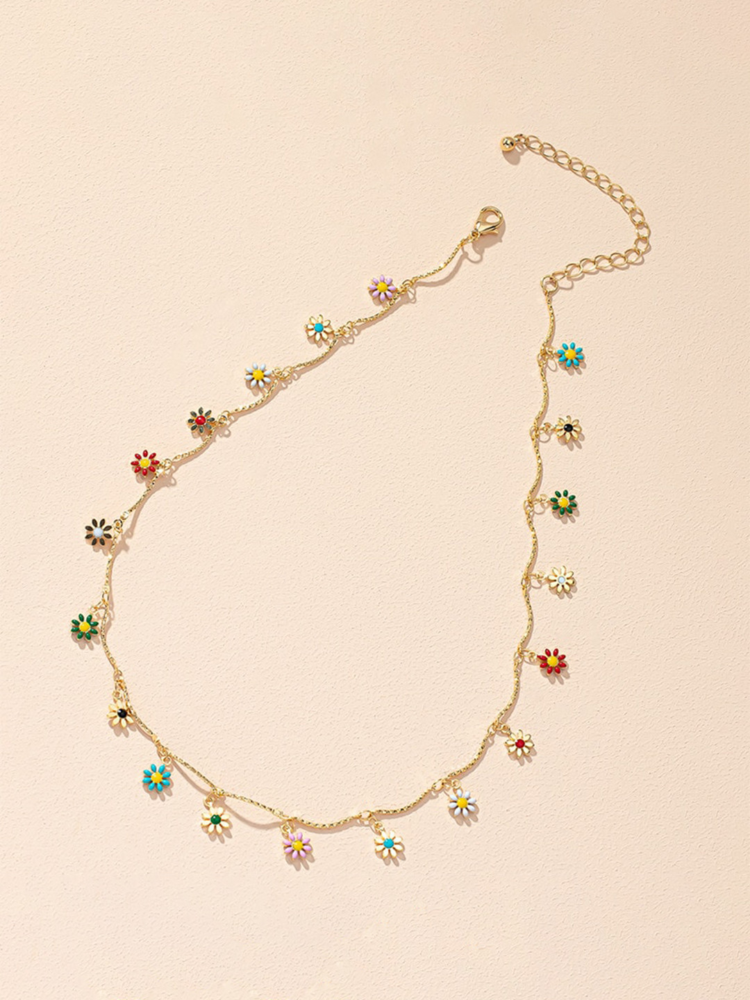 EL REGALO Stone Studded Minimal Necklace