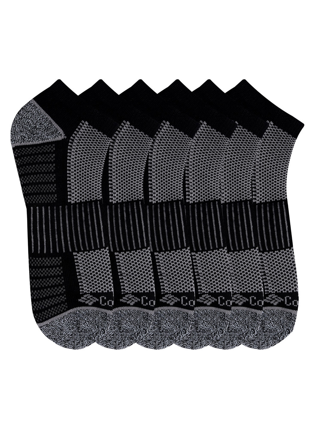 Columbia Men Pack Of 6 NS/PIQ FTBED Ankle-Length Socks