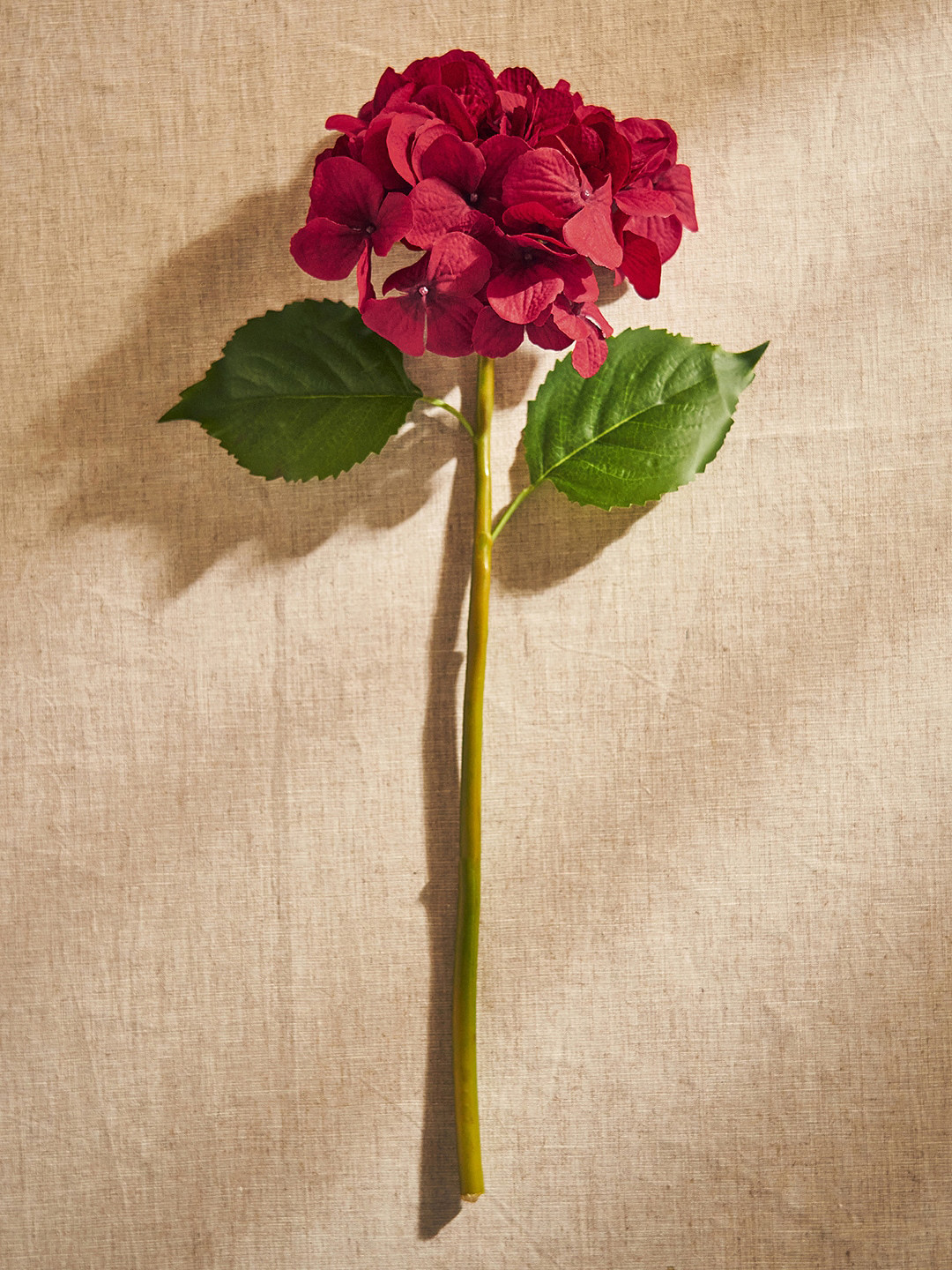 Pure Home and Living Red Hydrangea Faux Flower Stem
