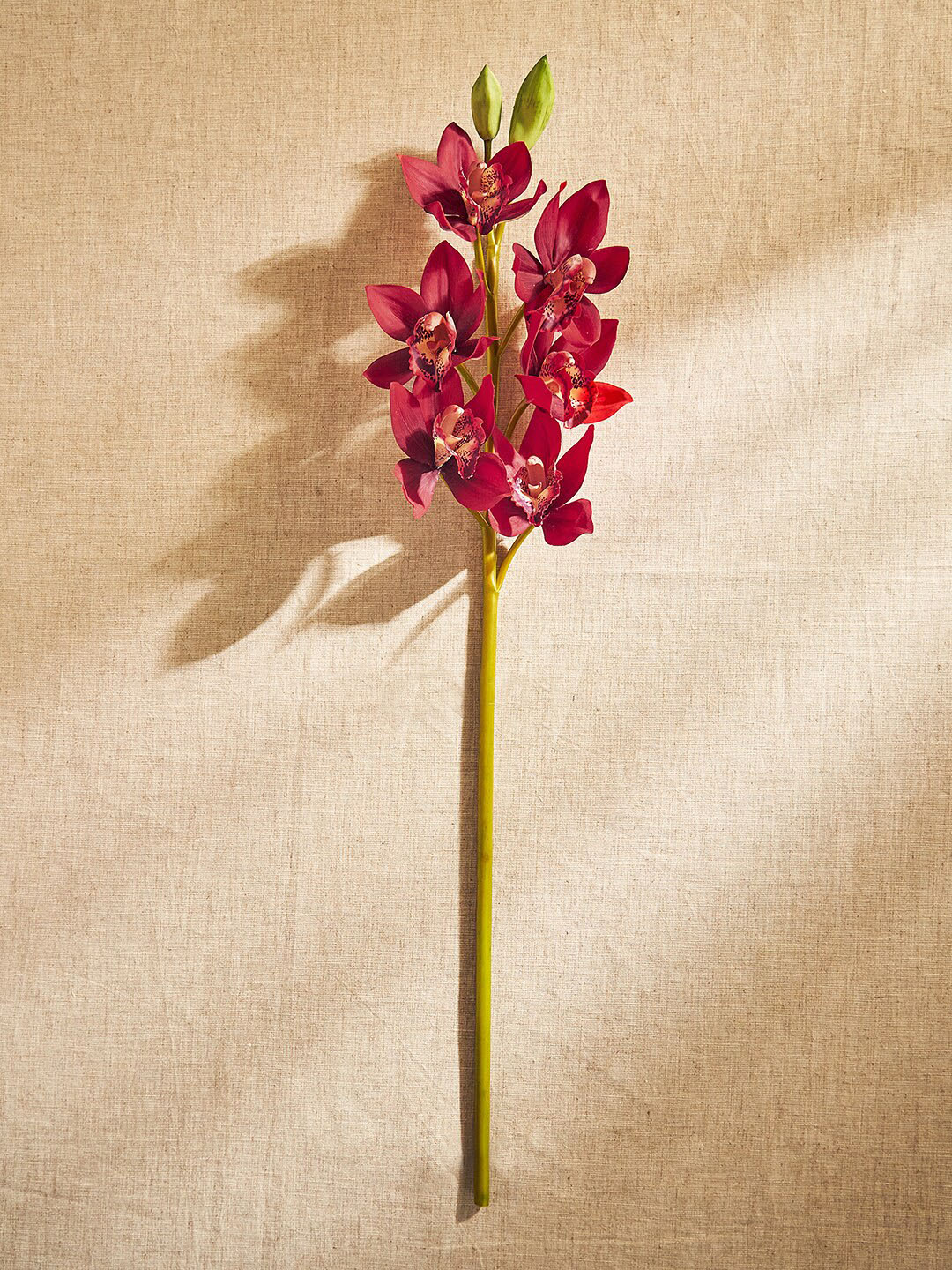 Pure Home and Living Red Orchid Faux Flower Stem