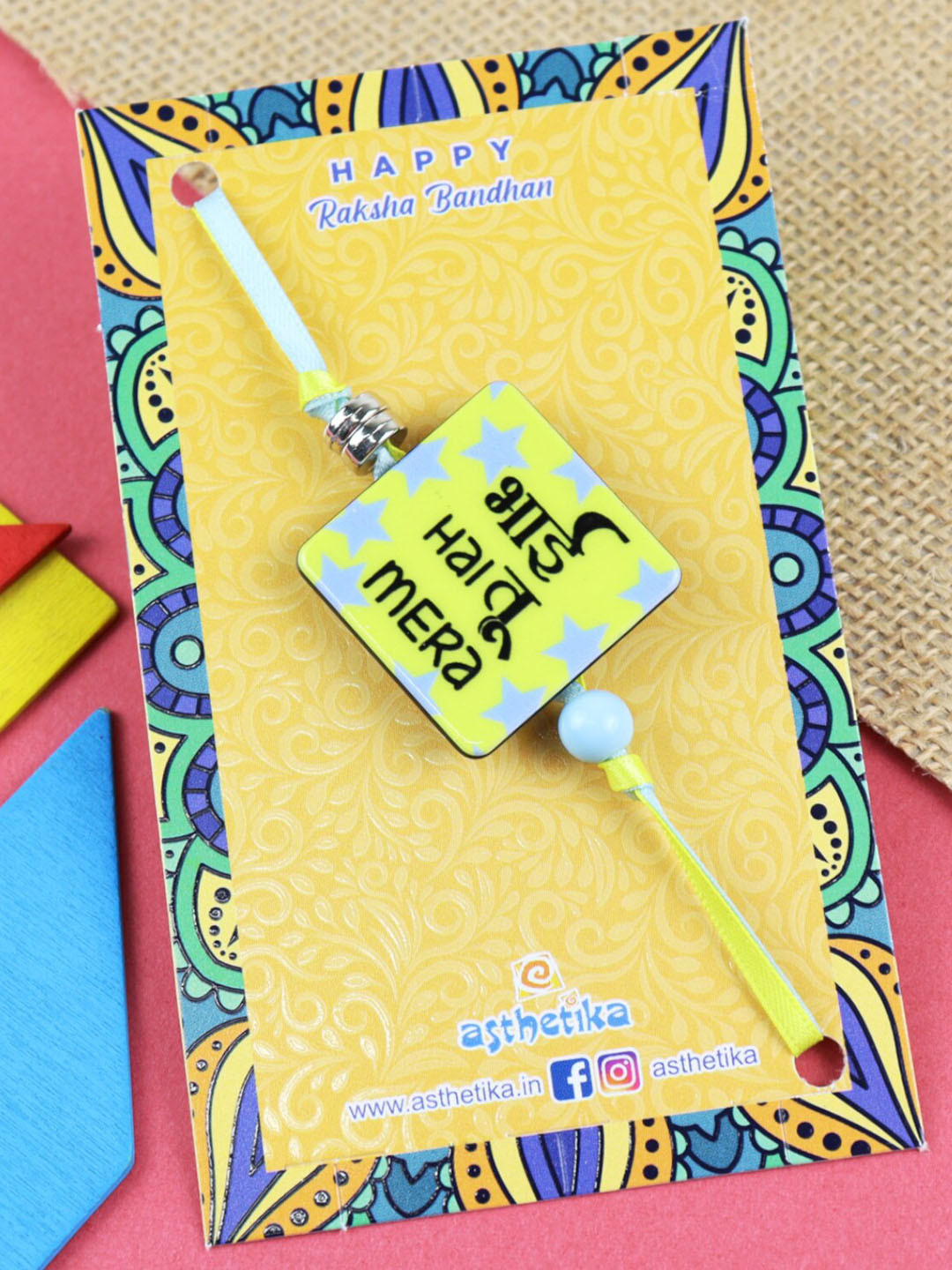 Asthetika Boys Bhai Hai Tu Charm Beaded Rakhi