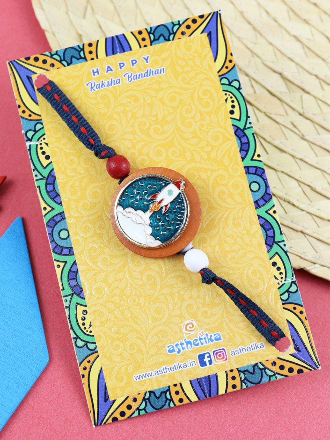 Asthetika Boys Space Rocket Charm Rakhi