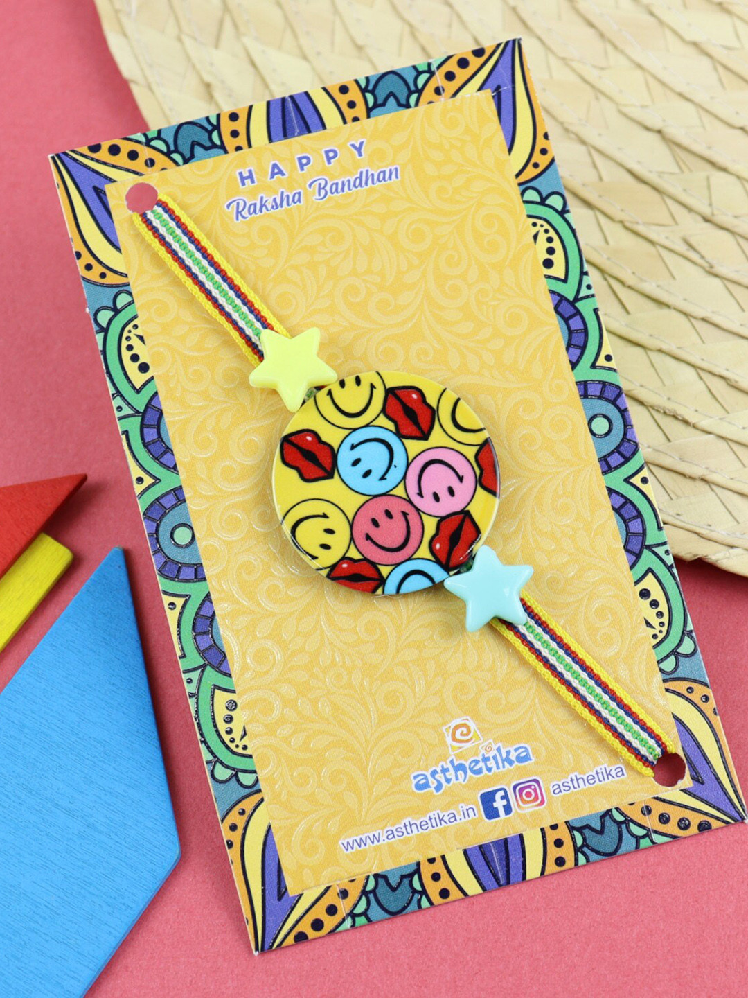Asthetika Boys Smiley Star Rakhi