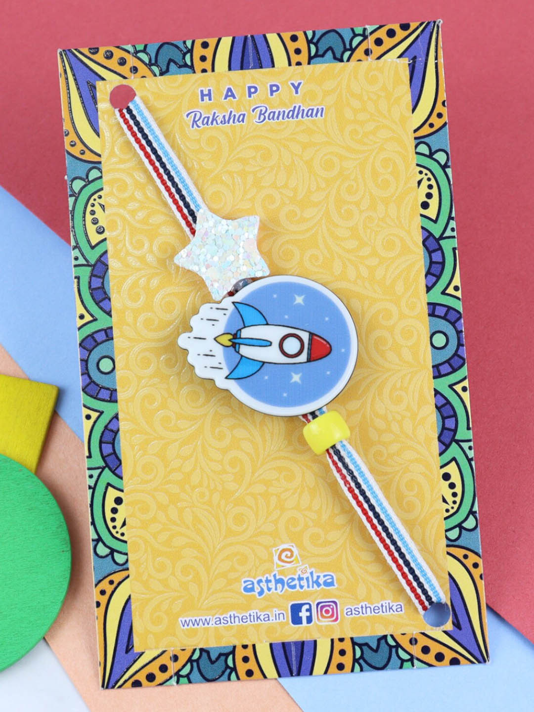 Asthetika Boys Space Star Rocket Rakhi