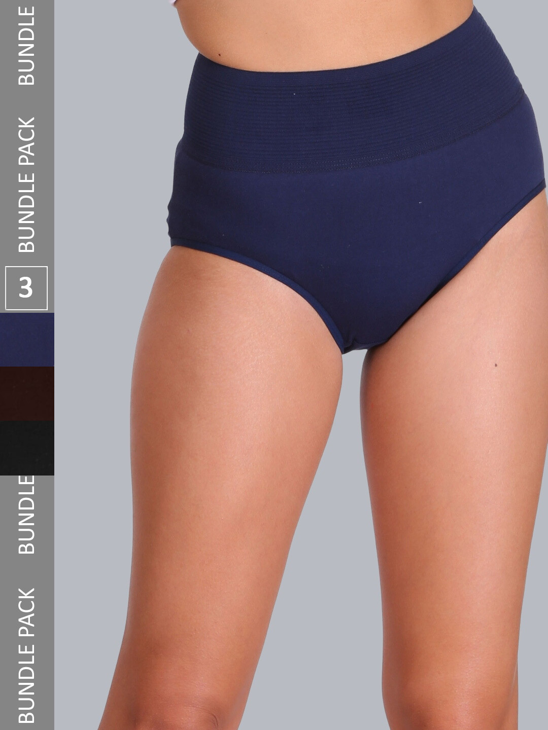 Aimly Pack Of 3 Women Solid High Rise Tummy Tucker Briefs