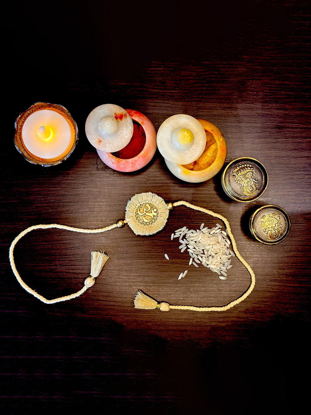 MASQ Men Om Rakhi With Roli Chawal & Moli
