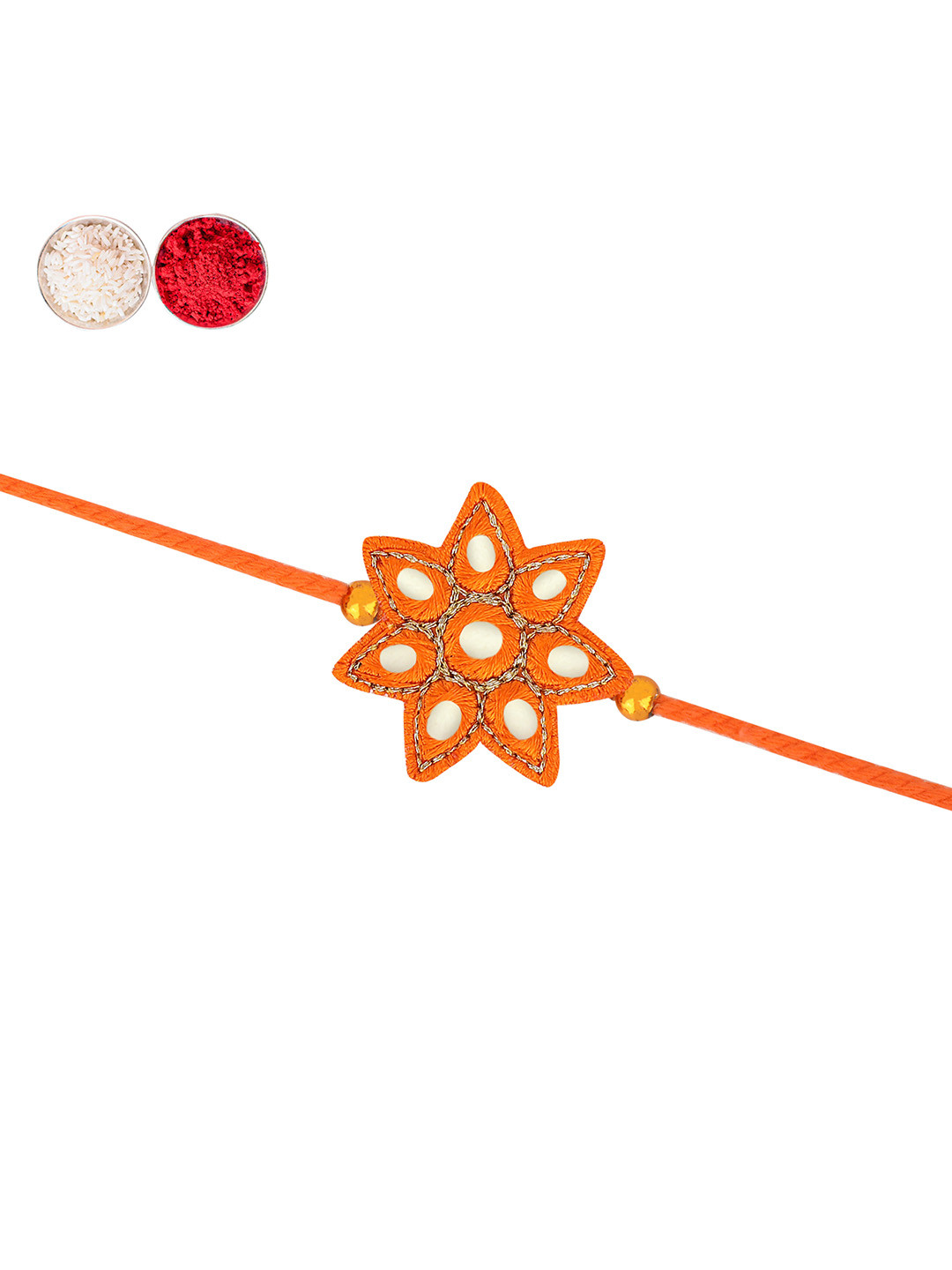 MASQ Men Star-Shaped Rakhi With Roli Chawal & Moli