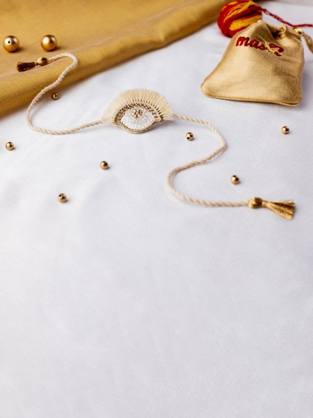 MASQ Men Set Of 2 Om & Mayur Rakhi With Roli Chawal & Moli