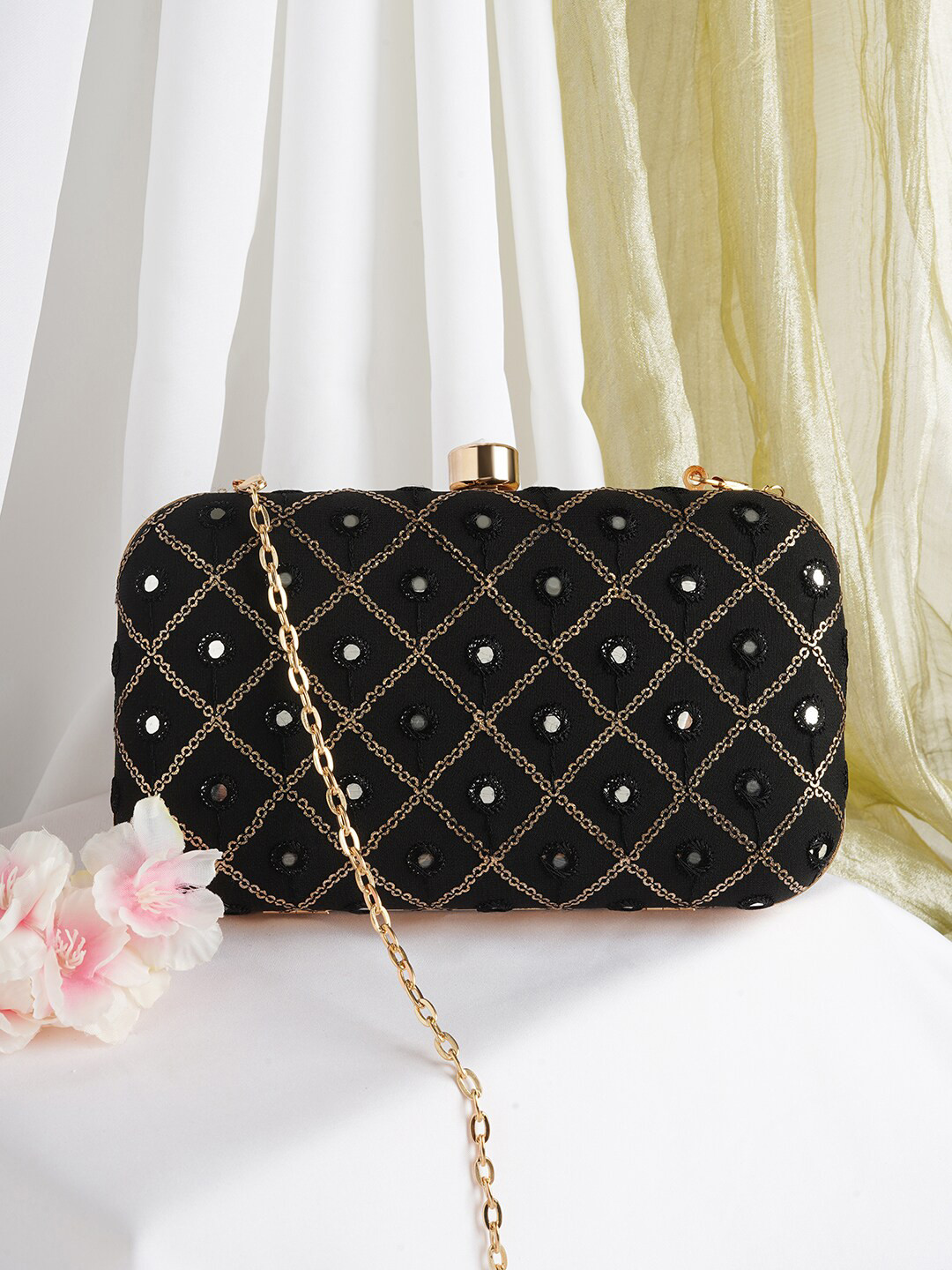 TEEJH Embellished Box Clutch