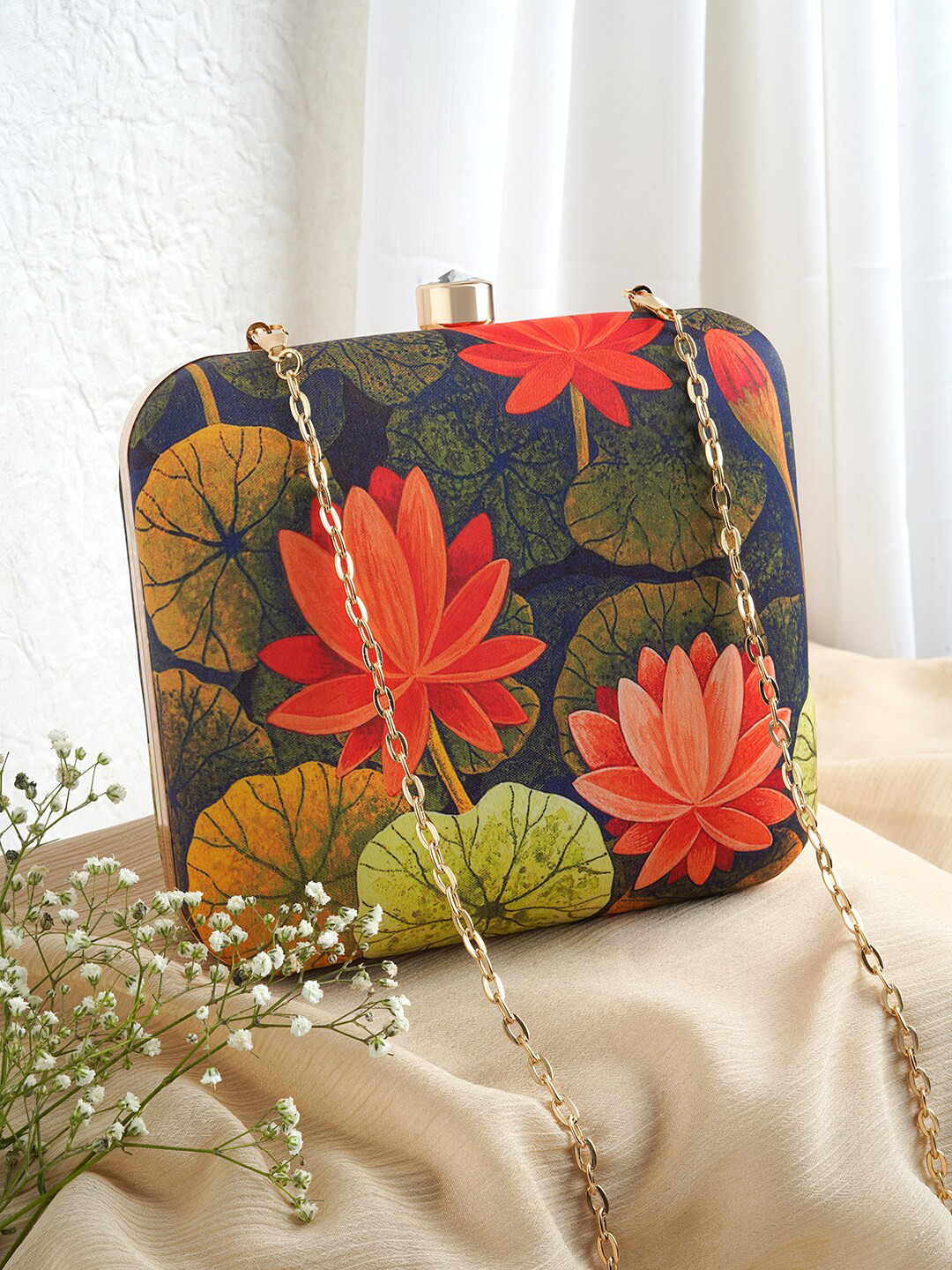 TEEJH Printed Box Clutch