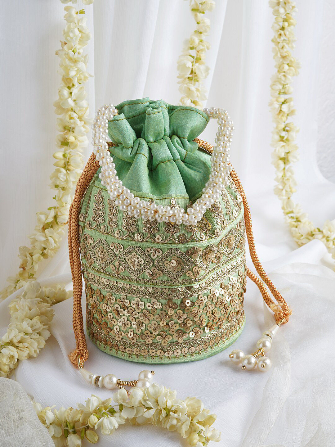 TEEJH Embroidered Potli Clutch