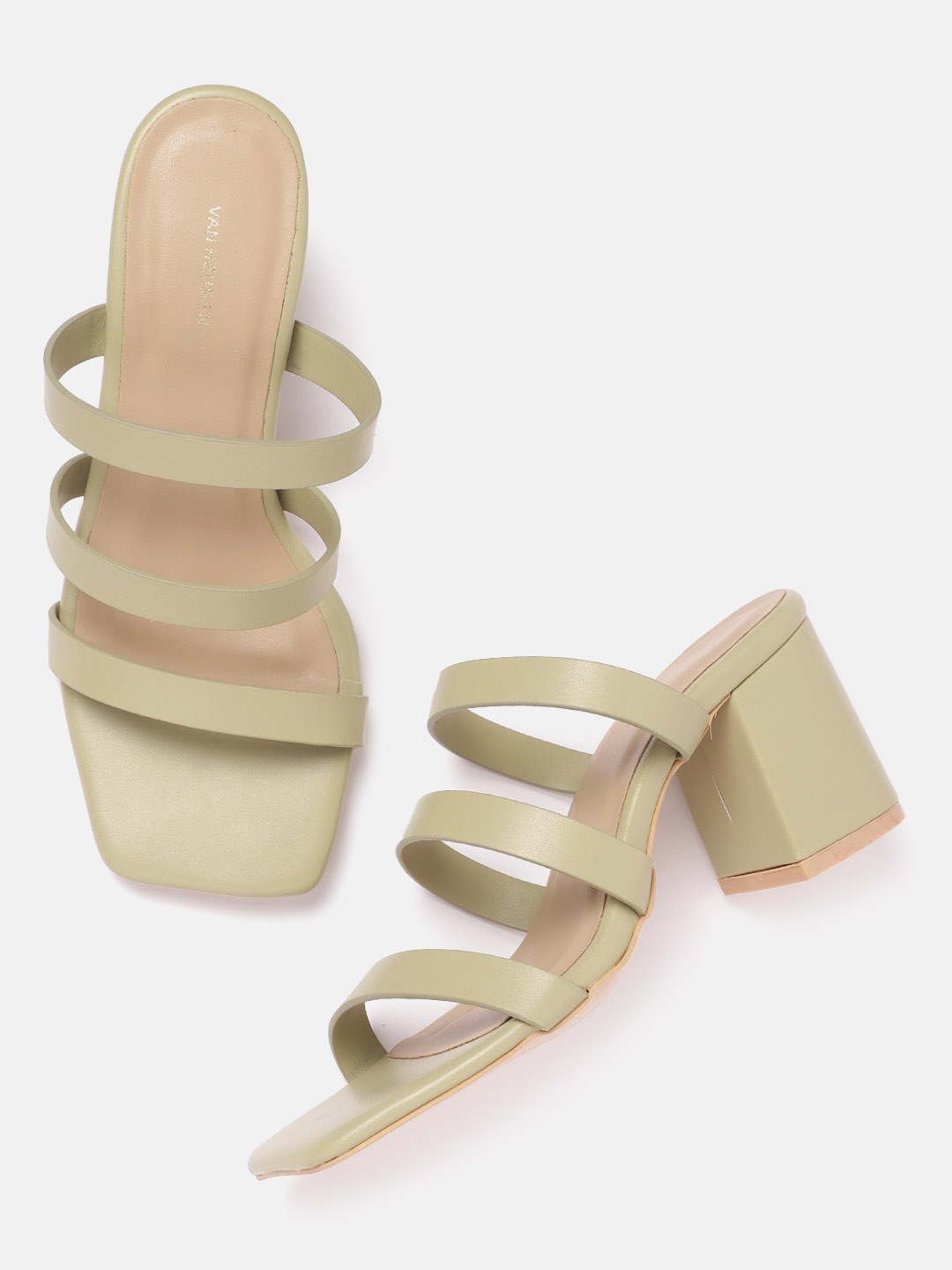 Nude strappy best sale block heels