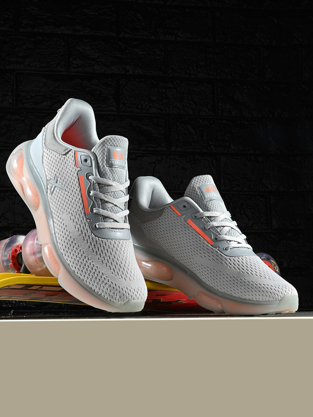 HRX by Hrithik Roshan Men Grey Lace-Up Walking Shoes