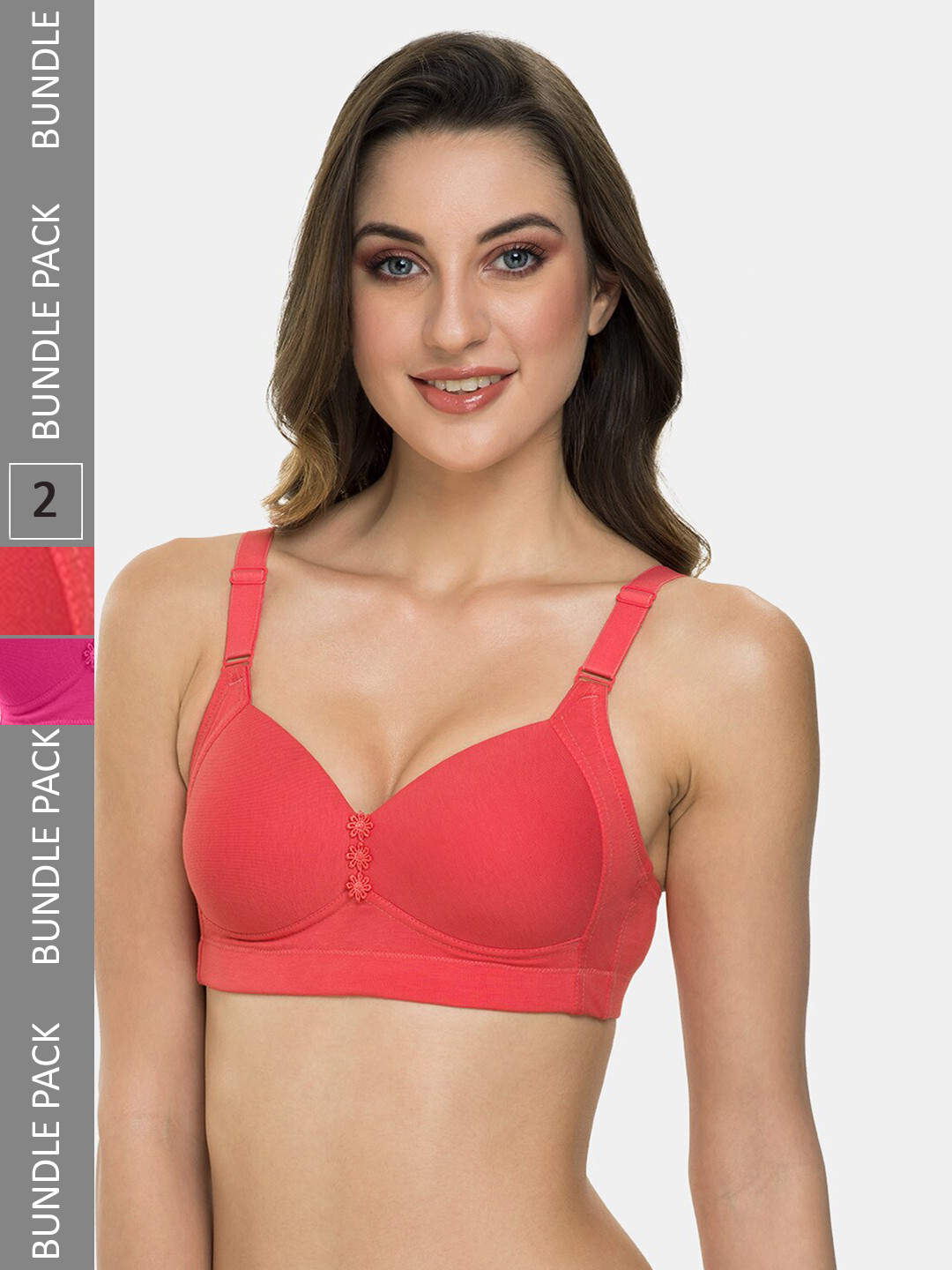 Tweens Pack Of 2 Lightly Padded Full Coverage Minimizer Bras With All Day Comfort