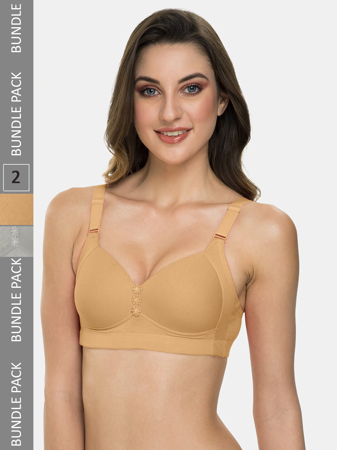 Tweens Pack Of 2 Lightly Padded Full Coverage Minimiser Bras With All Day Comfort