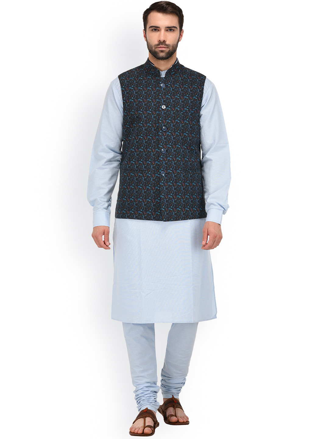 Kurta pajama with jacket myntra clearance