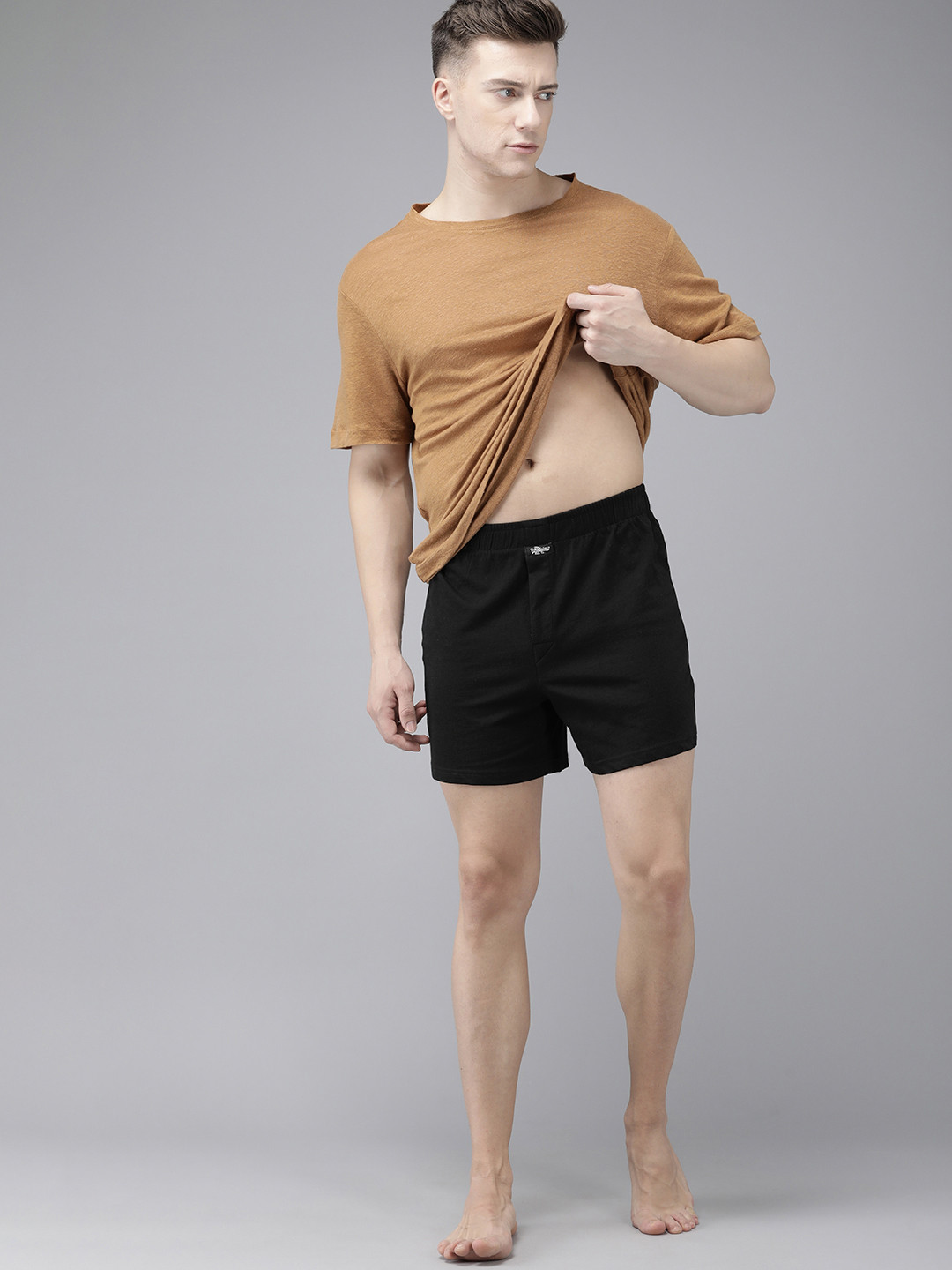 Roadster Men Solid Boxers RD23MKSSHBLK00809