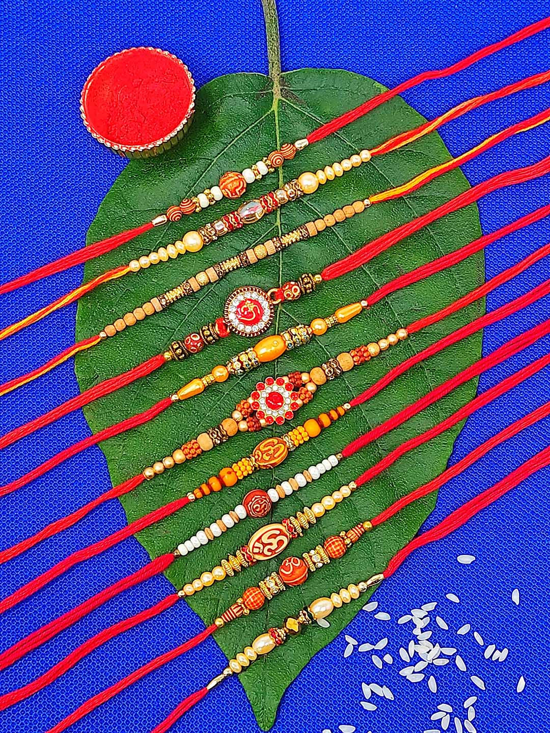 CRAYTON Men Set Of 11 Traditional Rakhis