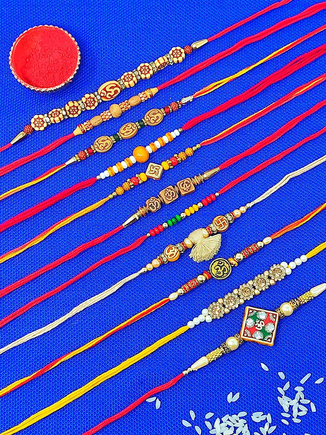 CRAYTON Men Set Of 11 Modern Yet Traditional Rakhi