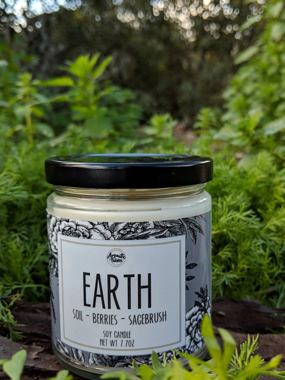 Aromatic Fables Elements of Nature EARTH Berries, Soil and Sagebrush Leaf Jar Candles
