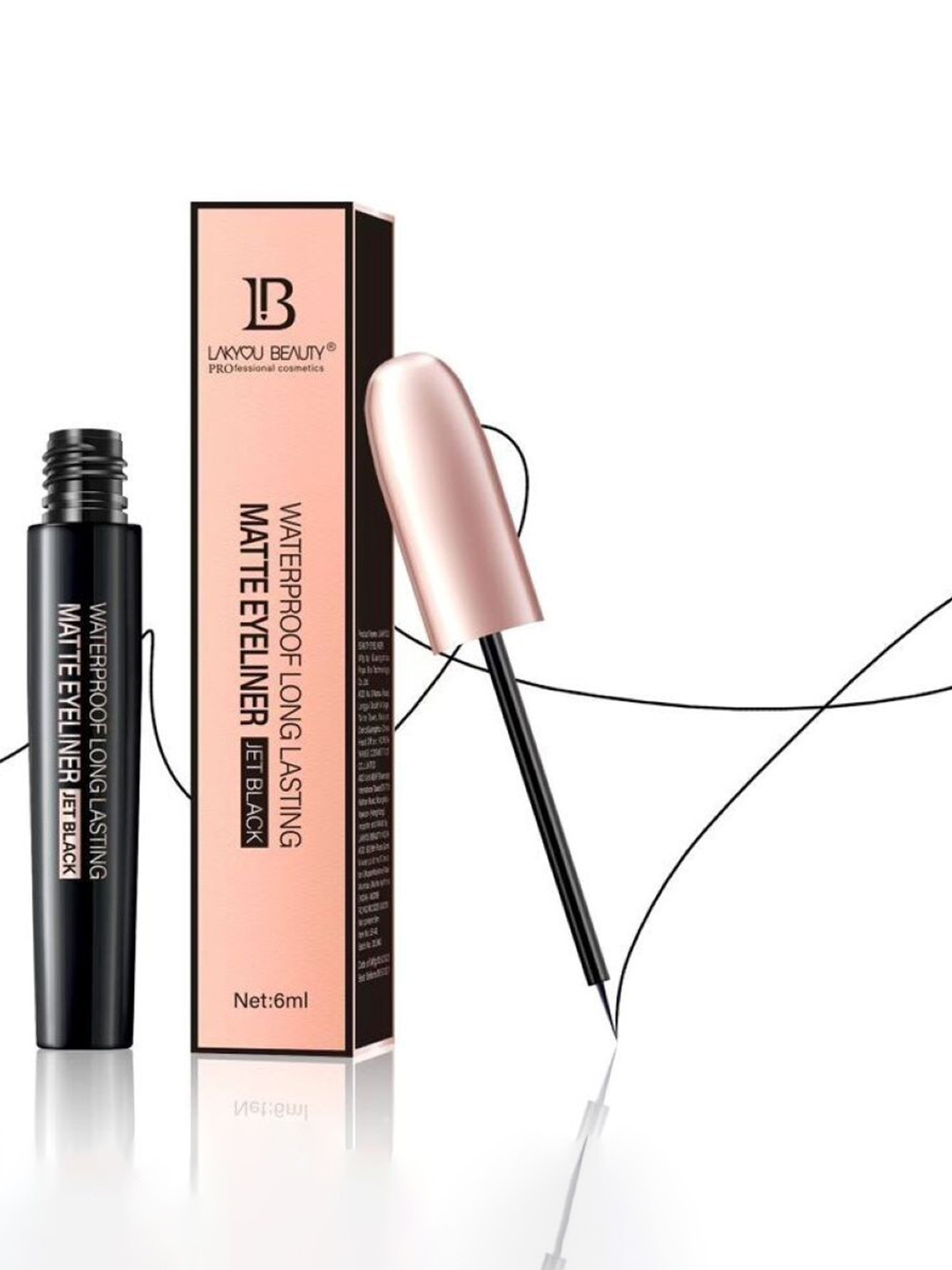 LAKYOU BEAUTY Waterproof Long Lasting Matte Eyeliner 6ml - Jet Black