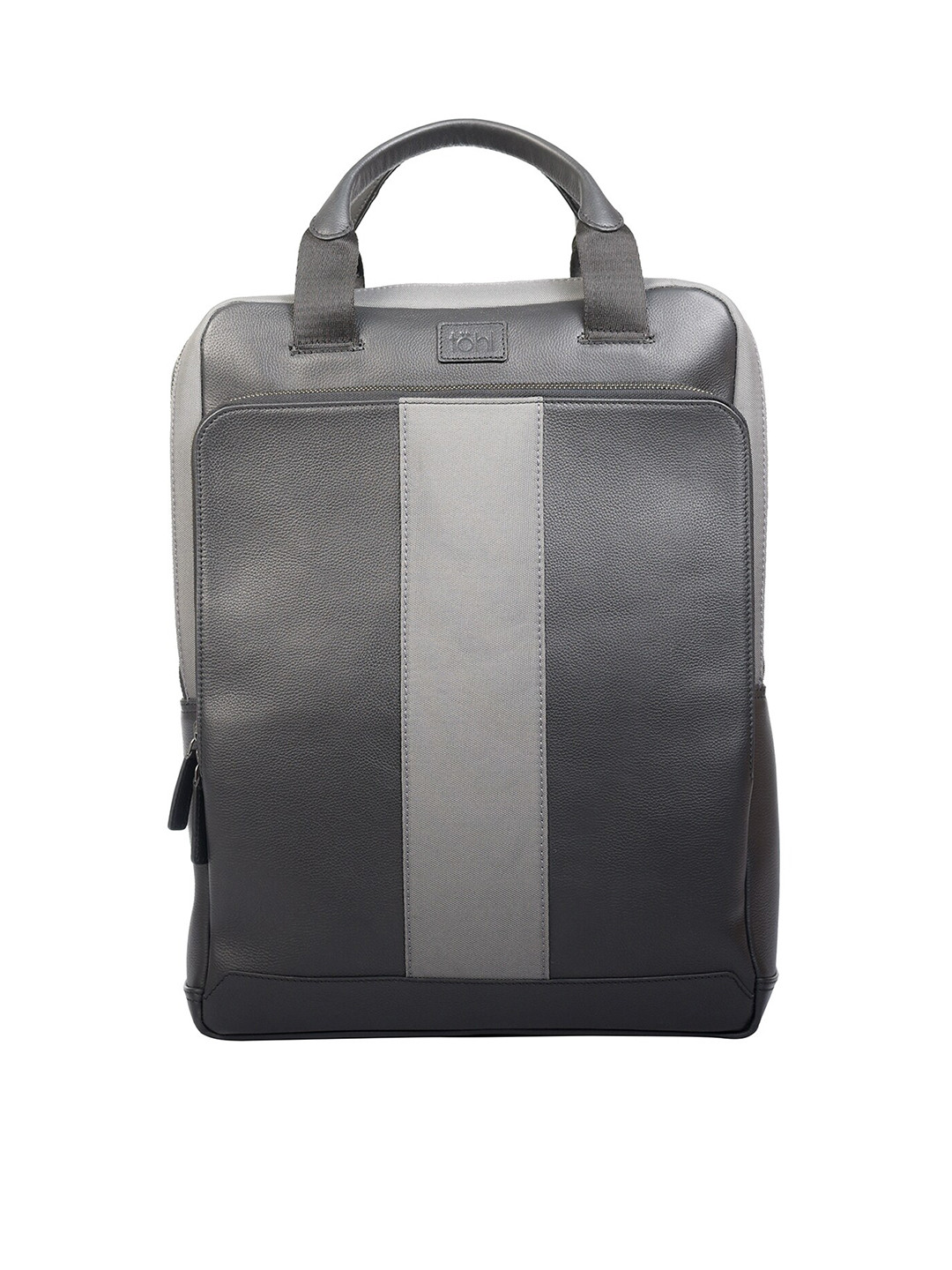 tohl Men Colourblocked Ergonomic Up to 15 inch Formal Leather Backpack
