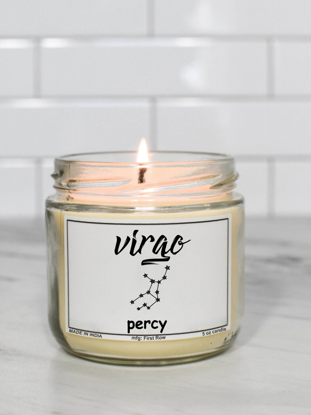 Aromatic Fables Virgo Sun Sign Scented 1 Wick Percy Solid Round Regular Jar Candles