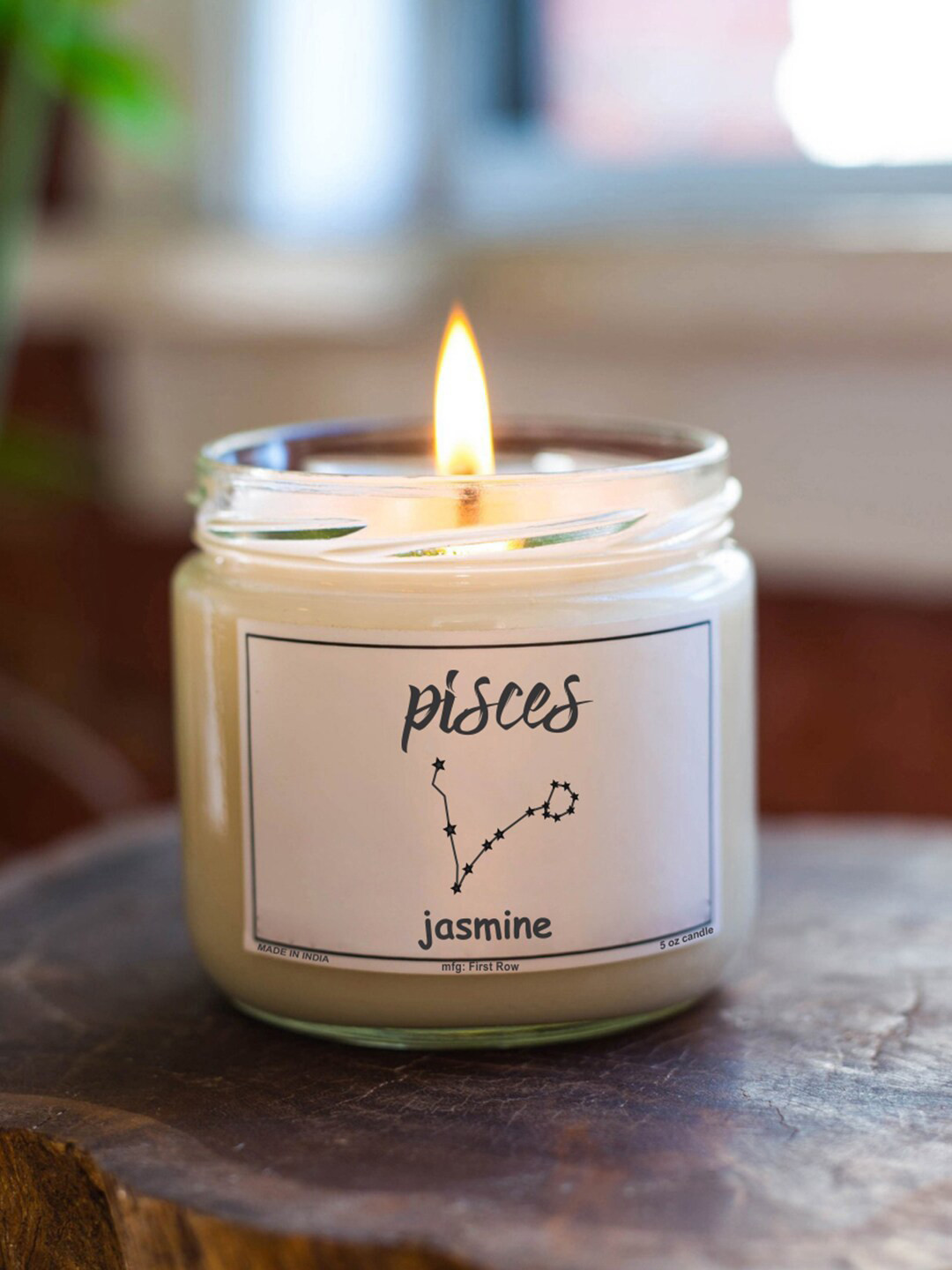 Aromatic Fables Pisces Sun Sign Scented 1 Wick Jasmine Solid Round Regular Jar Candles