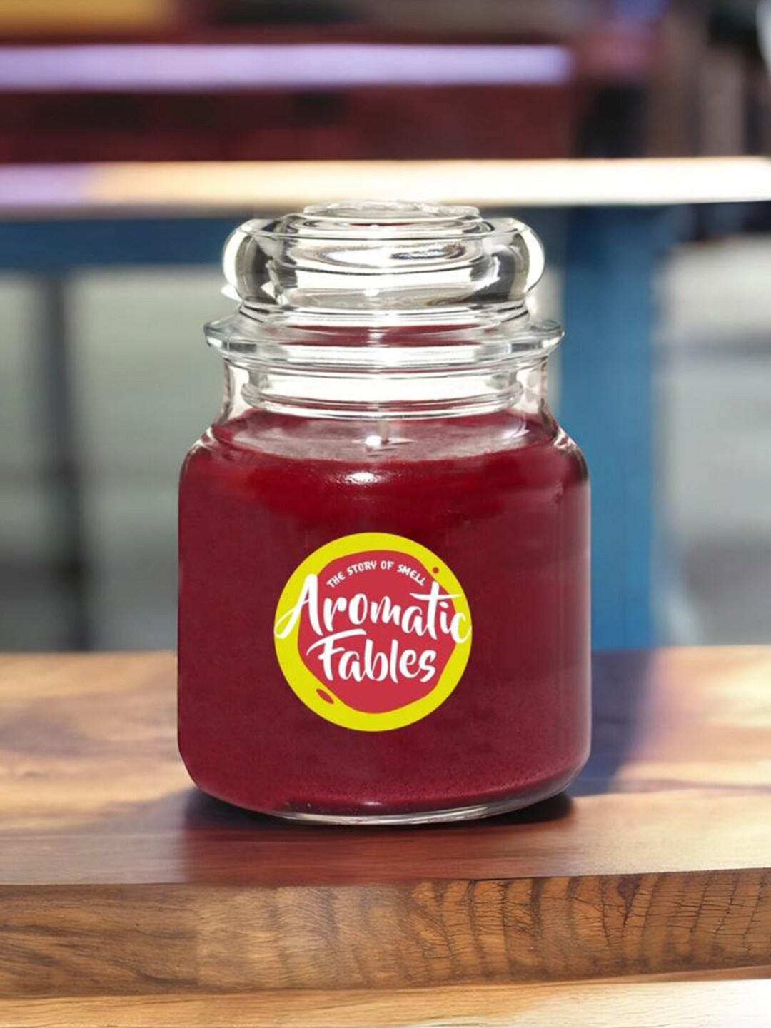 Aromatic Fables Jar Glass Scented 1 Wick Rose Solid Round Regular Candles