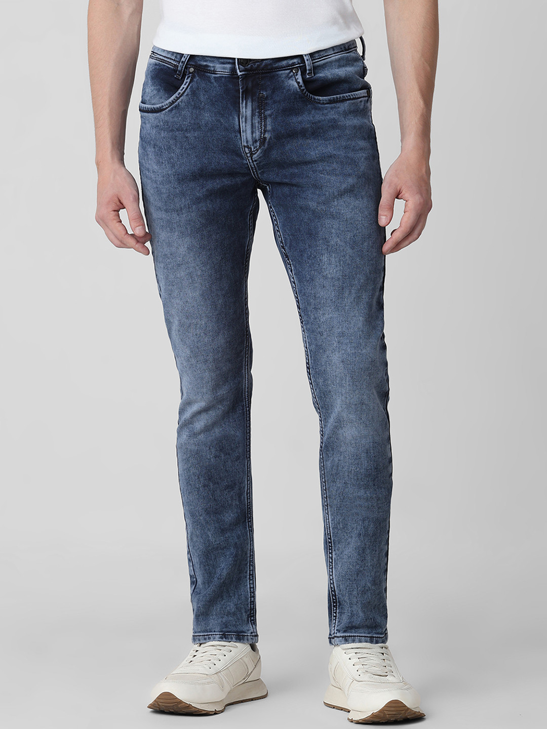 Mufti Men Skinny Fit Heavy Fade Stretchable Jeans