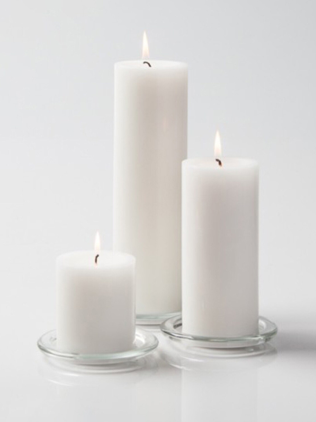 Aromatic Fables Wax Pillar Vanilla 3Pcs Scented 1 Wick Solid Geometric Regular Candles