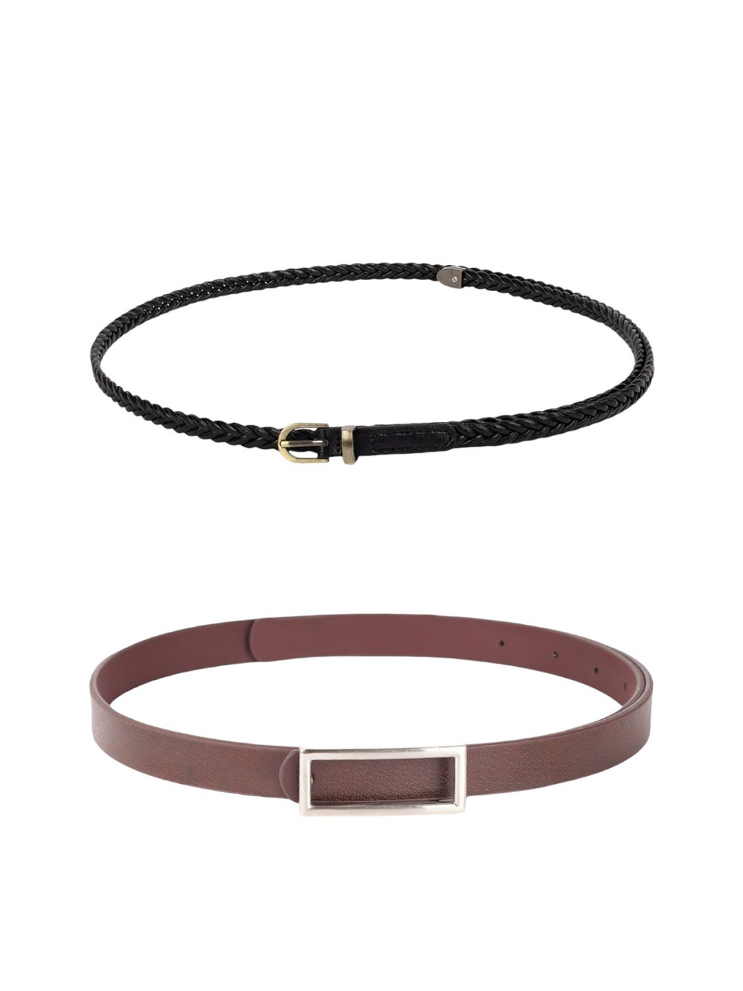 CRUSSET Women Set Of 2 Braided Belts