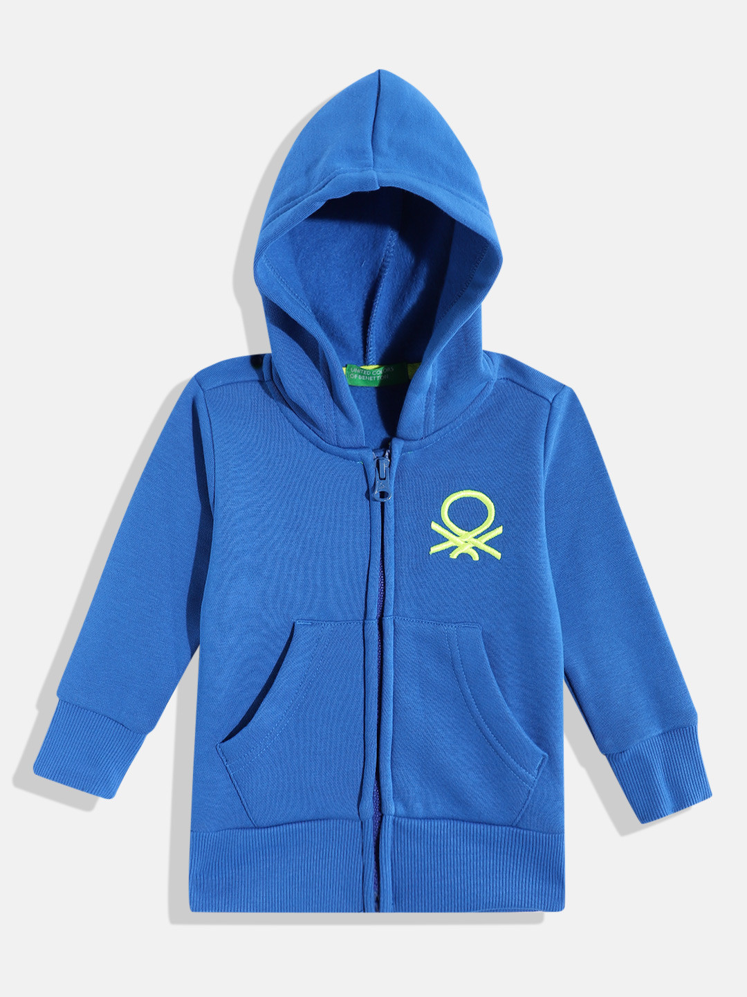 United Colors of Benetton Boys Open Front Hooded Sweatshirt