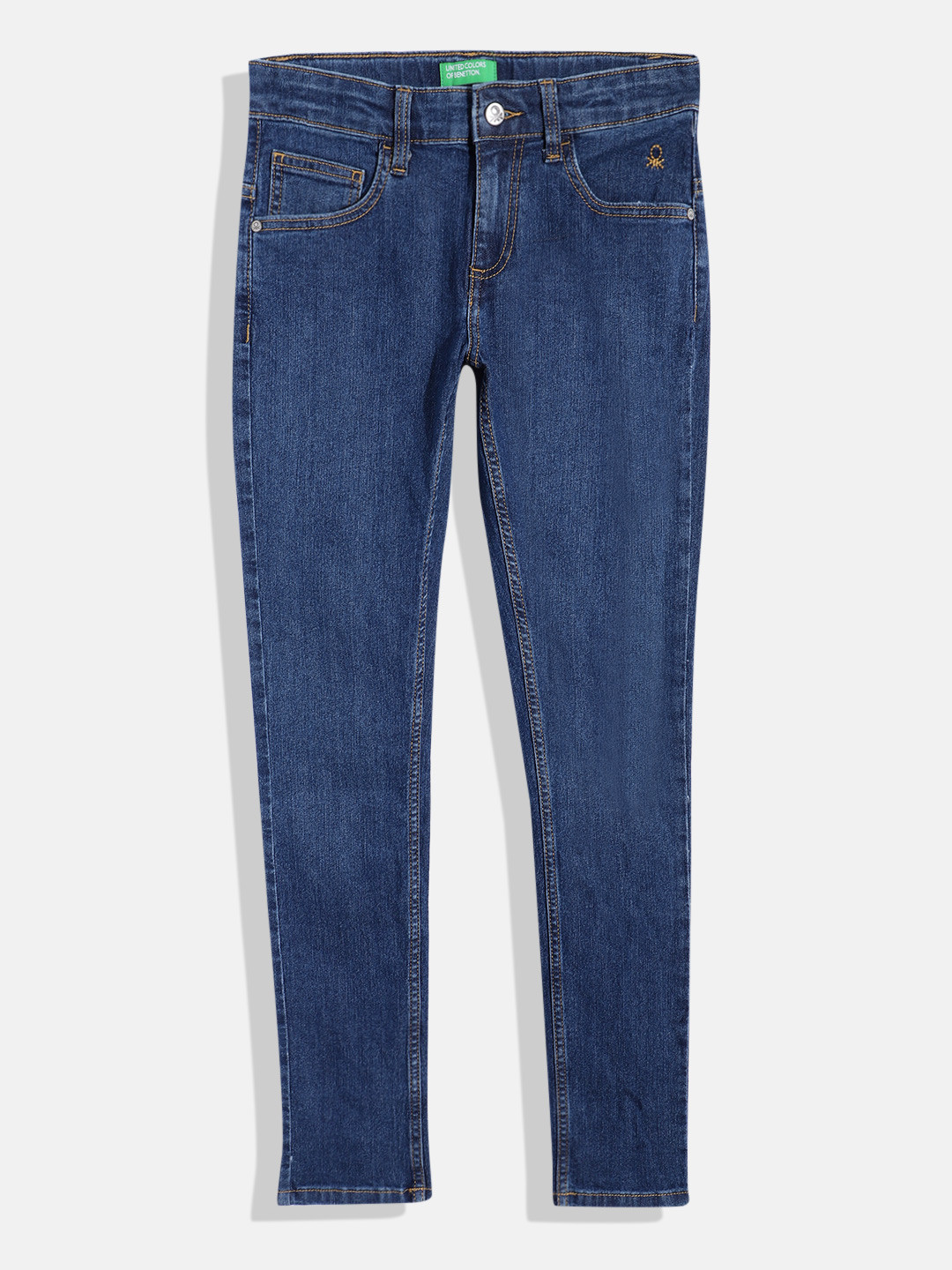 United Colors of Benetton Boys Slim Fit High-Rise Stretchable Jeans