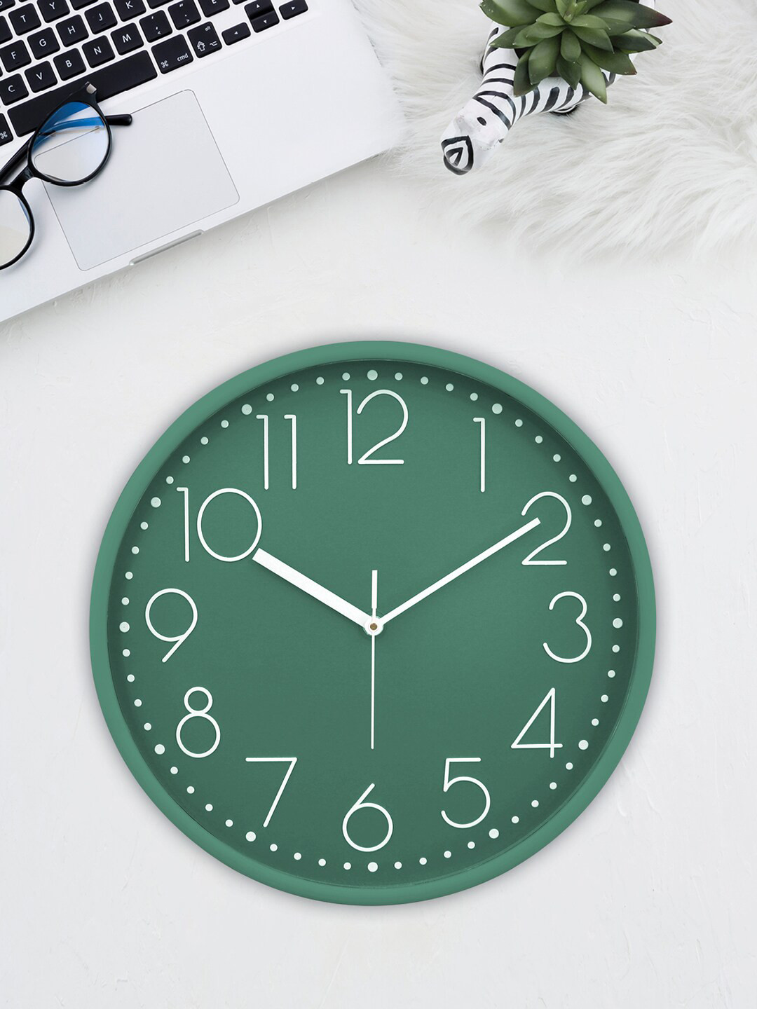 RANDOM Green Contemporary Wall Clock