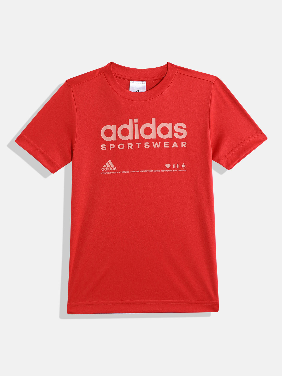 ADIDAS Boys Typography Printed T-shirt