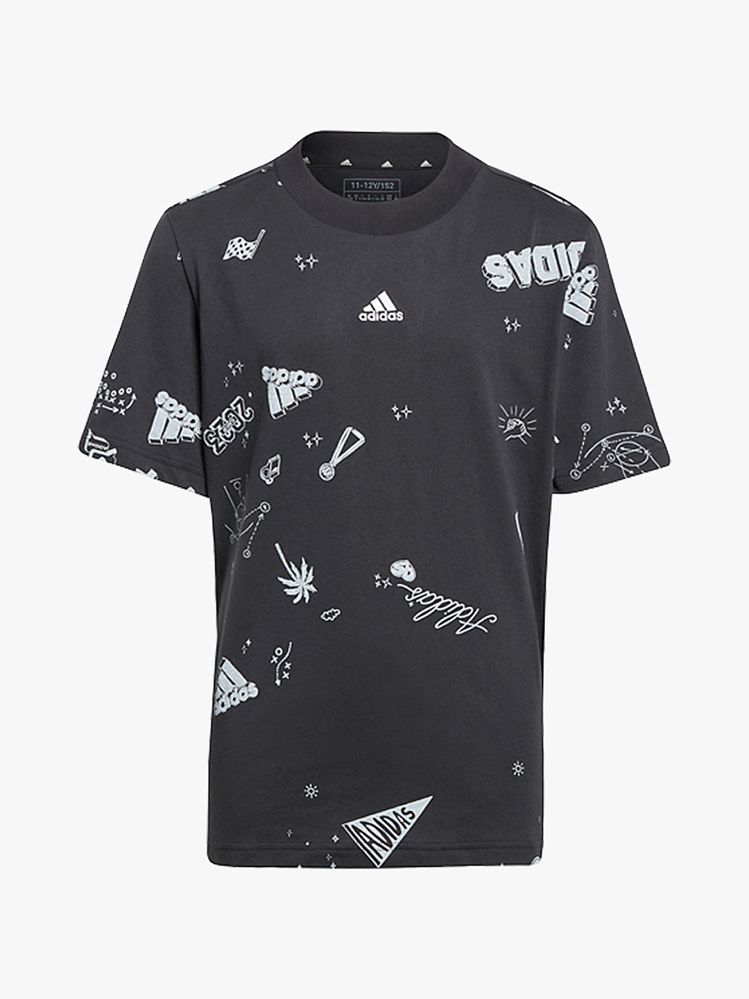 ADIDAS Kids Conversational All Over Print Pure Cotton T-Shirt
