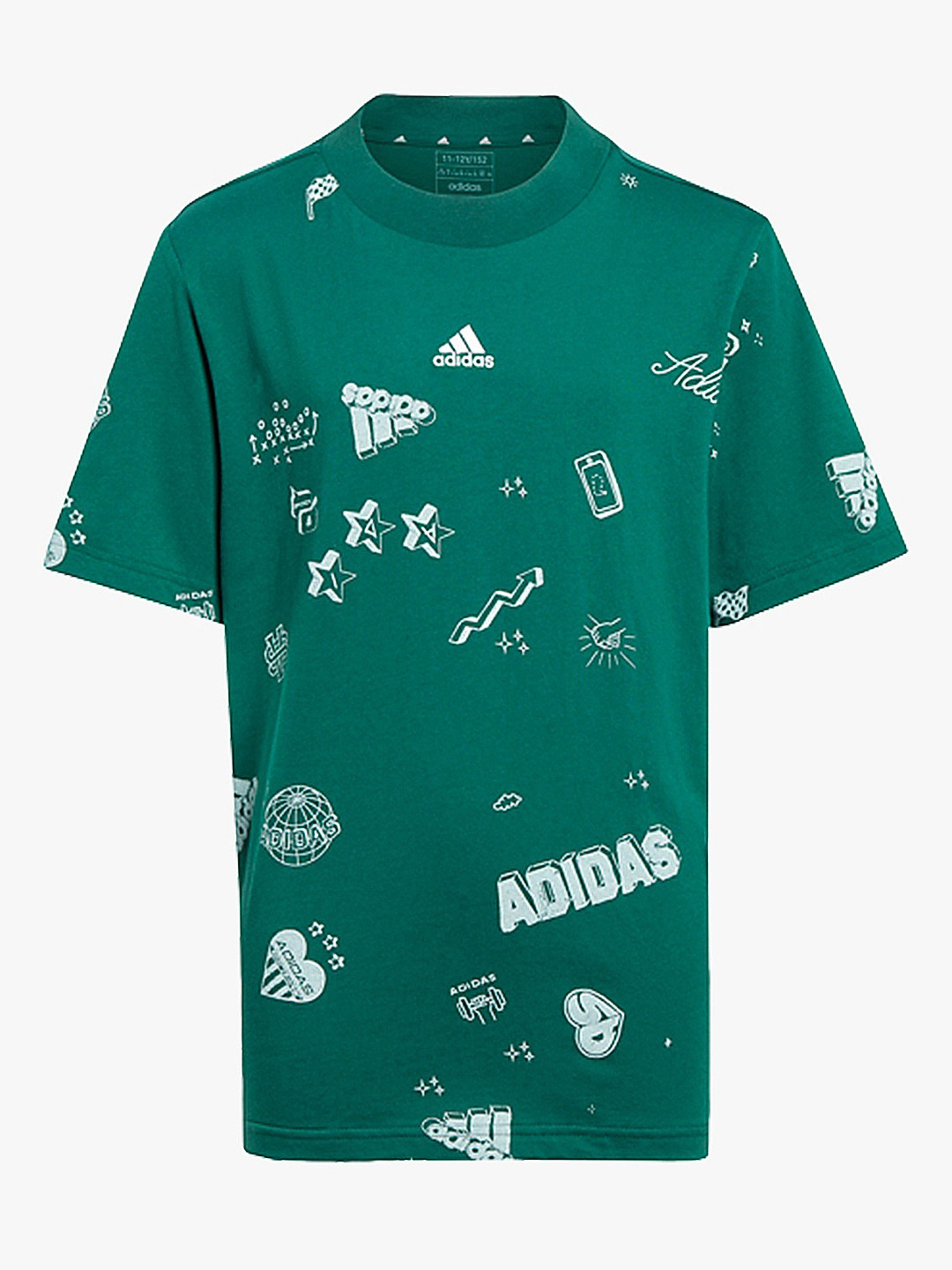 ADIDAS Kids BLUV Q3 AOPT Printed Pure Cotton T-Shirt