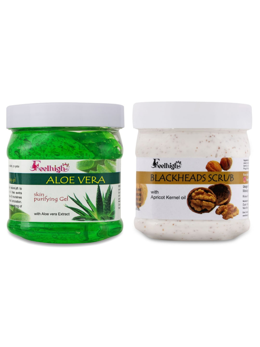 Feelhigh Aloevera Gel & Blackhead Scrub -500 Gm