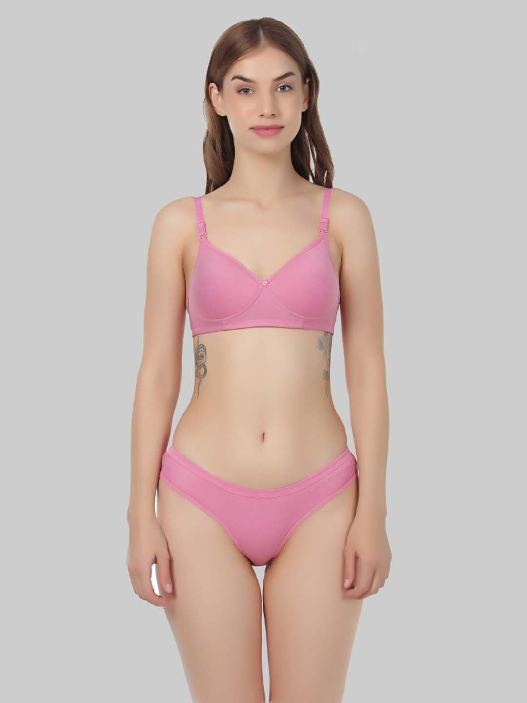 FUNAHME Lightly Padded Cotton Briefs Lingerie Set