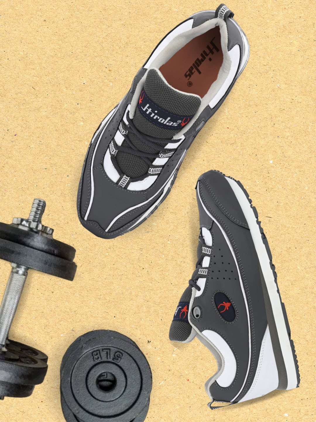 HIROLAS Men Memory Foam Technology Shock Absorbing Running Shoes